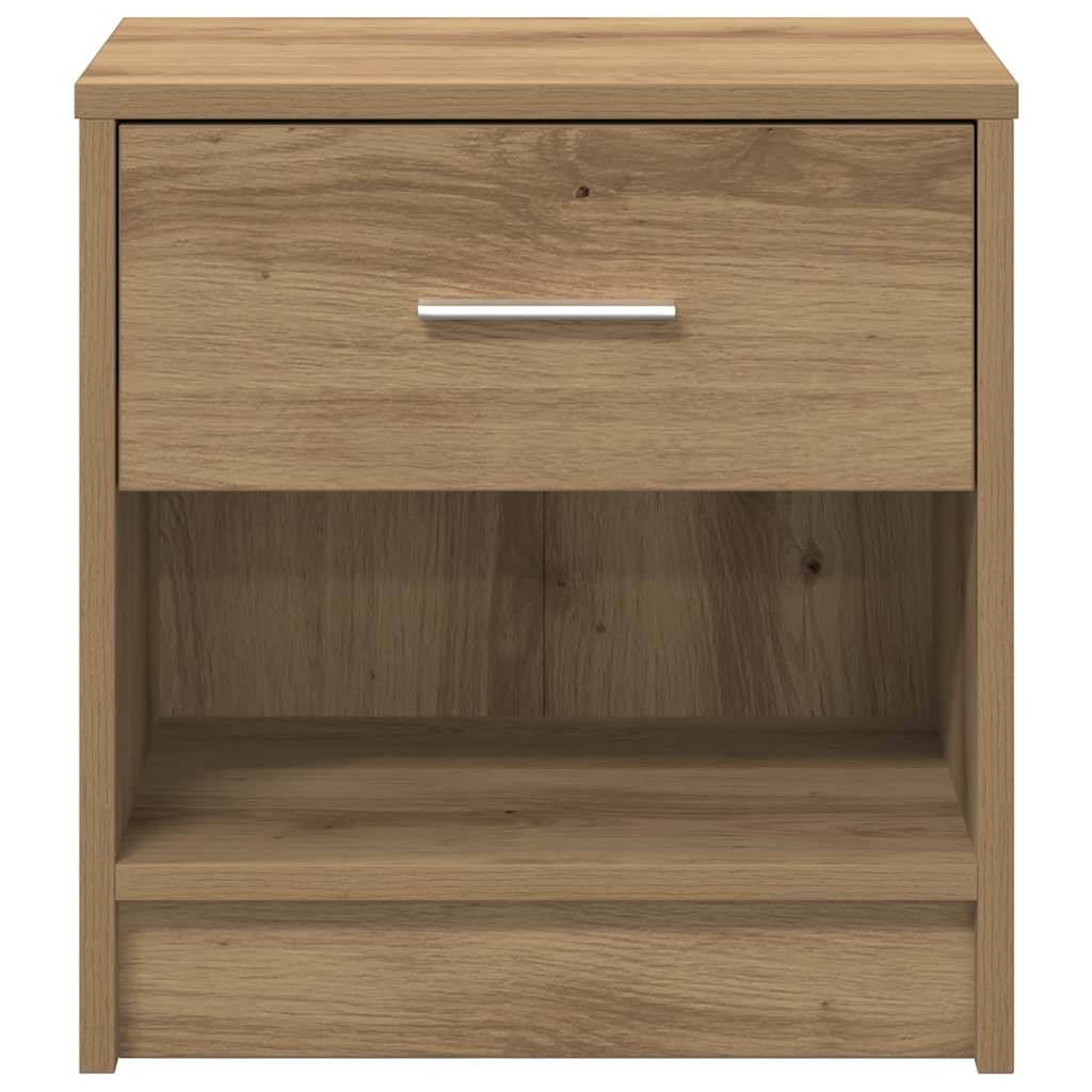 Κομοδίνα 2 τεμ. με Συρτάρι Artisan Δρυς 39x28x41 εκ. - Pakobazaar