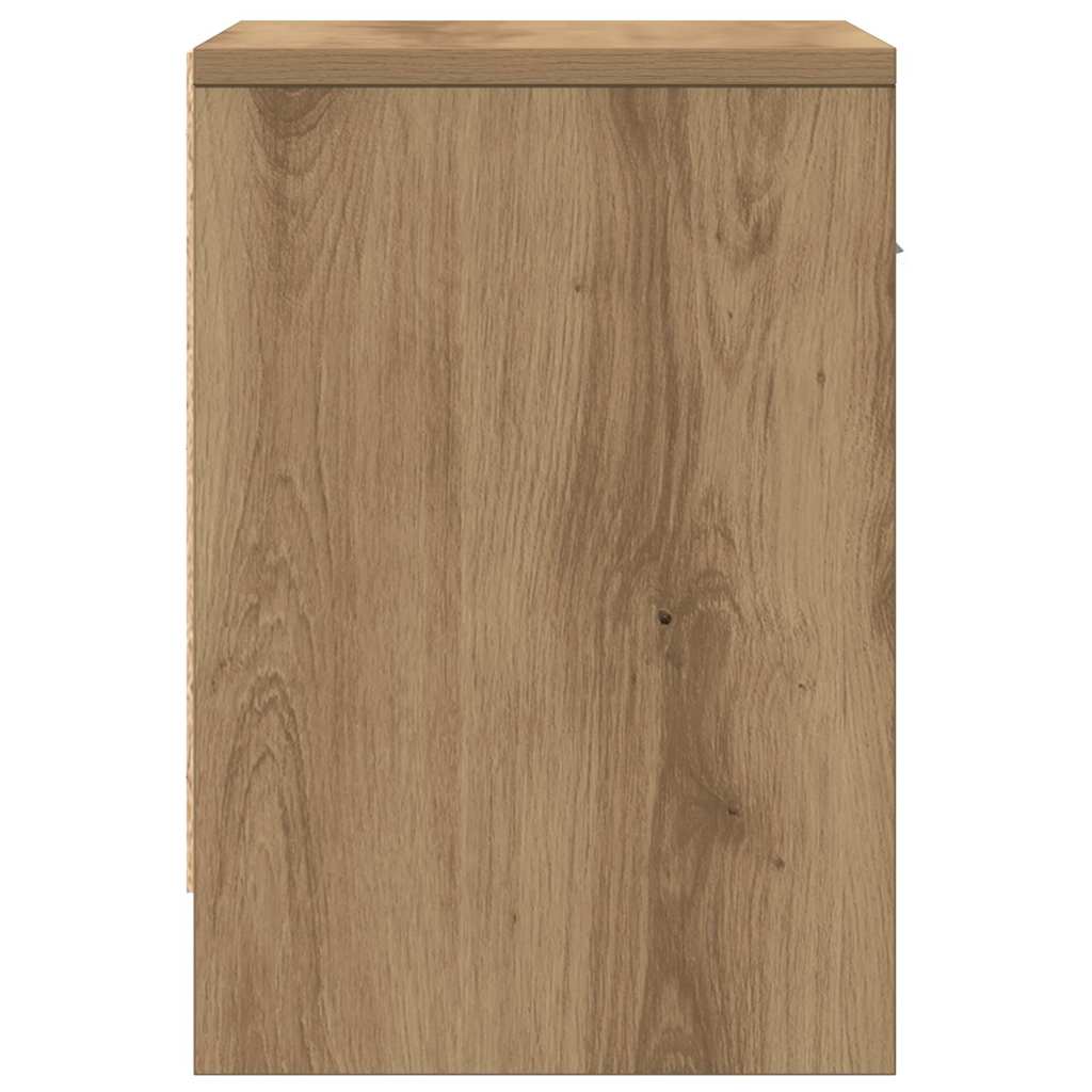 Κομοδίνα 2 τεμ. με Συρτάρι Artisan Δρυς 39x28x41 εκ. - Pakobazaar
