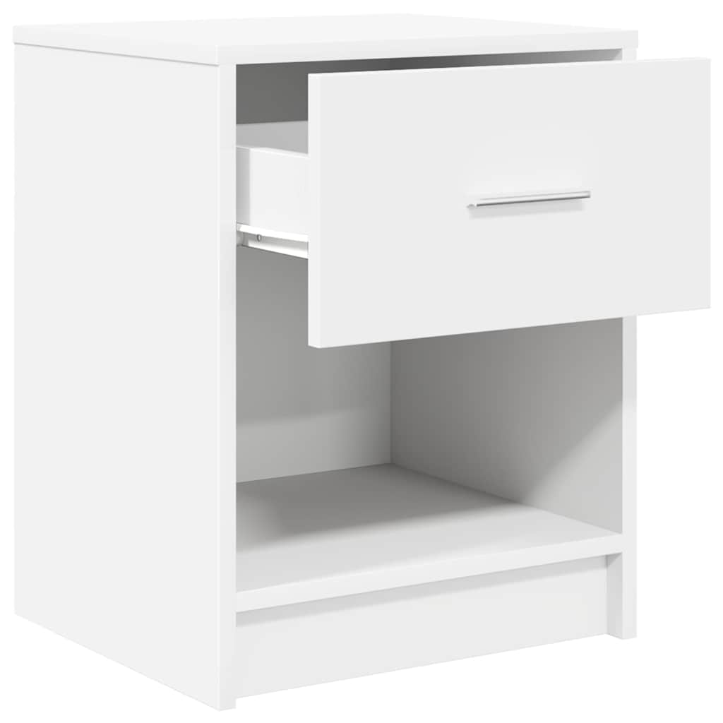 Κομοδίνο με Συρτάρι Λευκό 40x34x50 εκ. - Pakobazaar