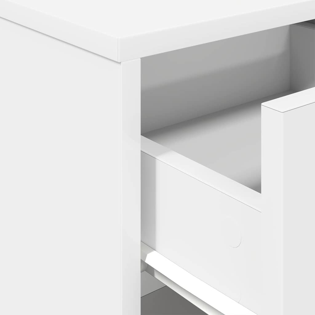 Κομοδίνο με Συρτάρι Λευκό 40x34x50 εκ. - Pakobazaar