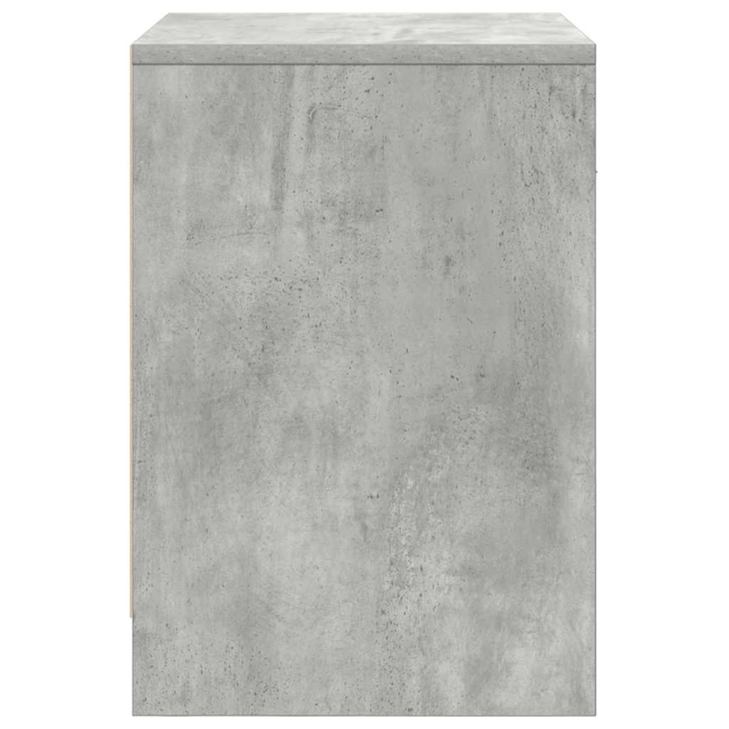 Κομοδίνα 2 τεμ. με Συρτάρι Γκρι Σκυρόδεμα 40x34x50 εκ. - Pakobazaar