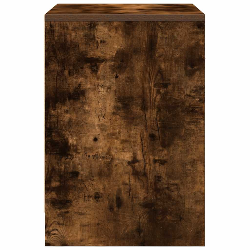 Κομοδίνο με Συρτάρι Χρώμα Καπνιστής Δρυς 40x34x50 εκ. - Pakobazaar