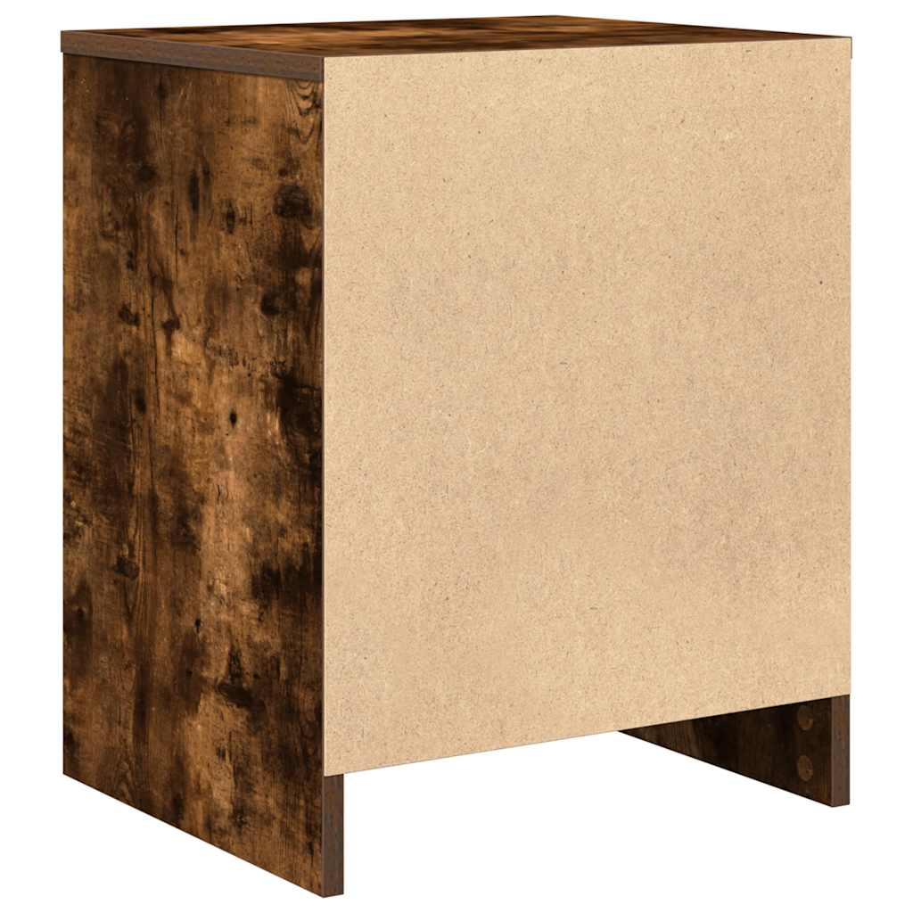 Κομοδίνο με Συρτάρι Χρώμα Καπνιστής Δρυς 40x34x50 εκ. - Pakobazaar