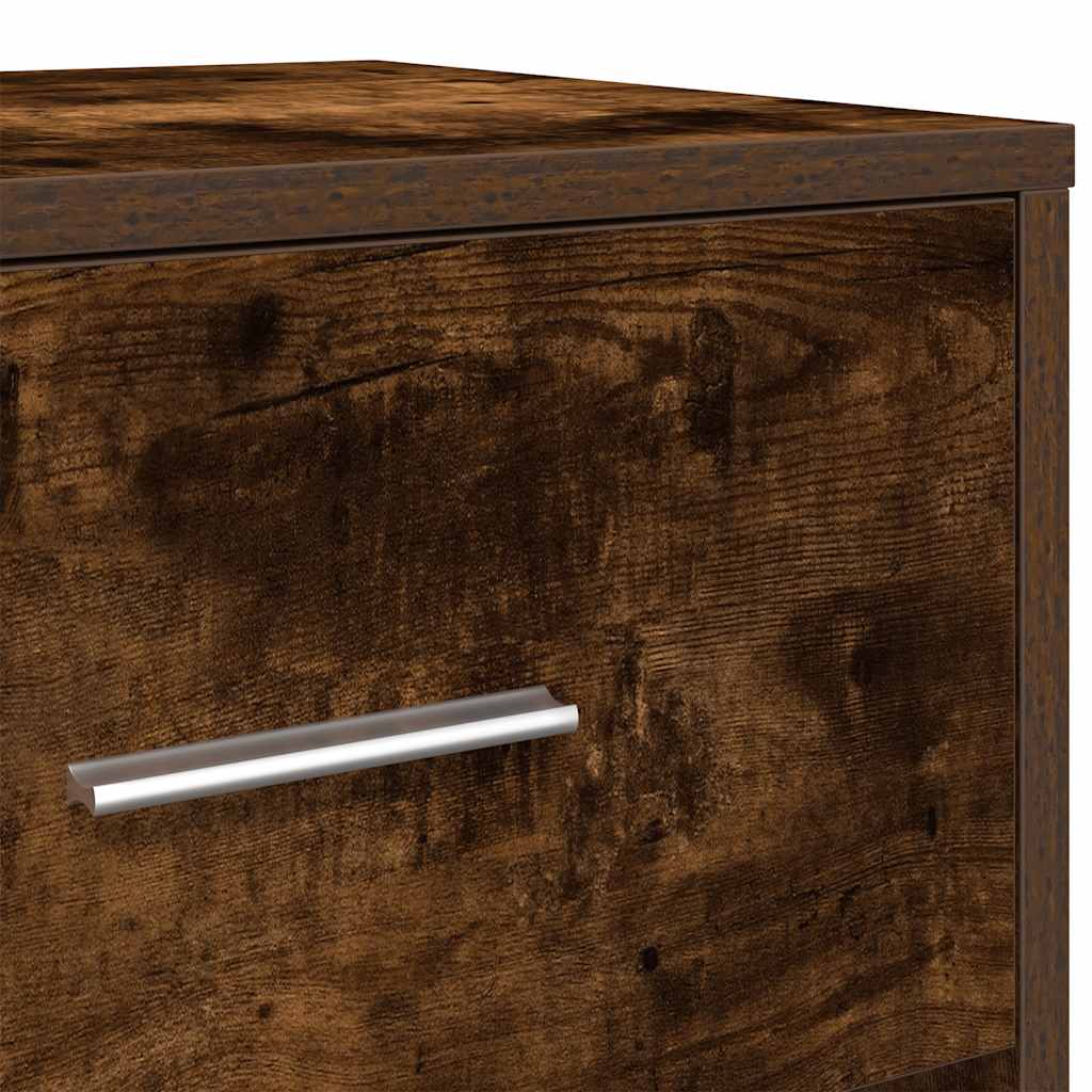 Κομοδίνο με Συρτάρι Χρώμα Καπνιστής Δρυς 40x34x50 εκ. - Pakobazaar