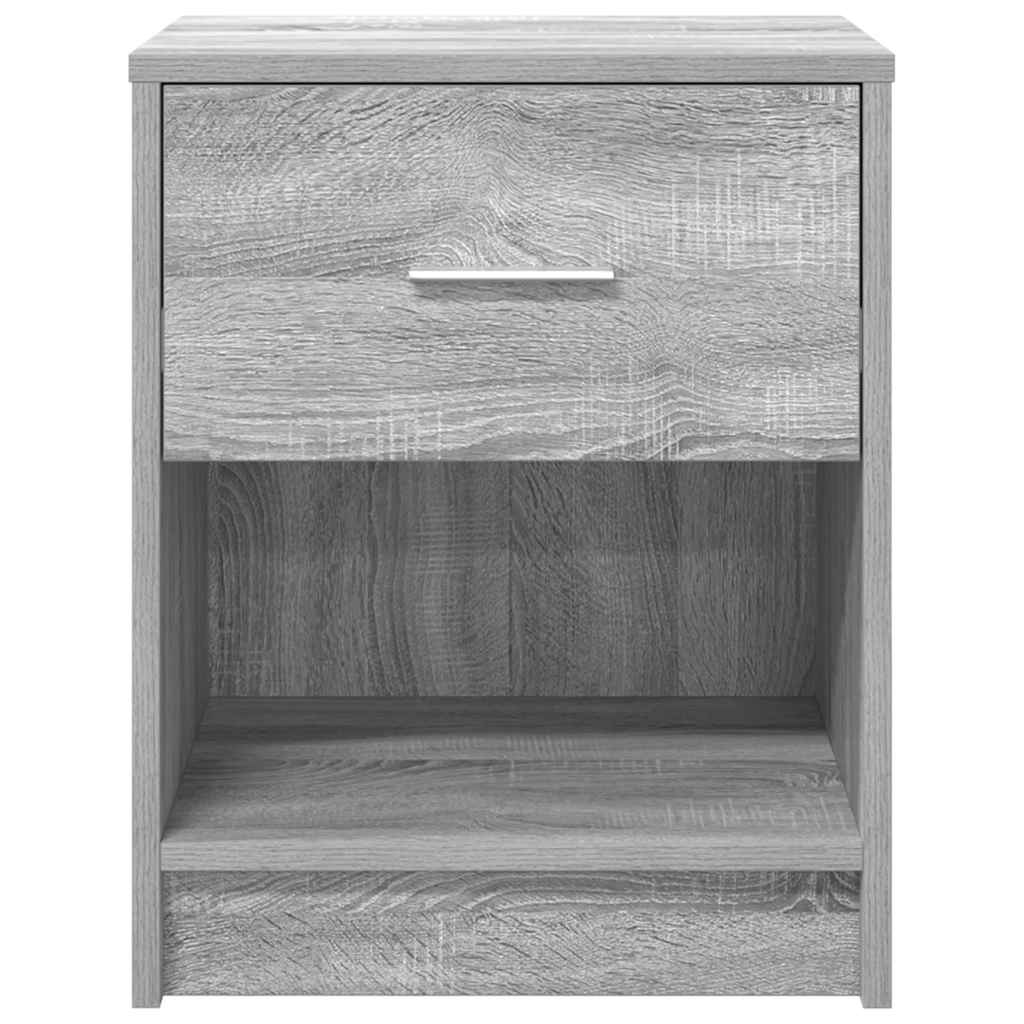 Κομοδίνα 2 τεμ. με Συρτάρι Γκρι Sonoma 40x34x50 εκ. - Pakobazaar