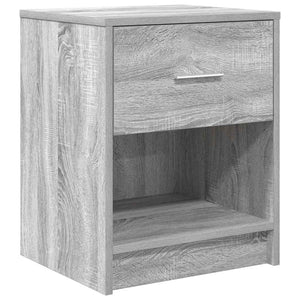 Κομοδίνα 2 τεμ. με Συρτάρι Γκρι Sonoma 40x34x50 εκ. - Pakobazaar