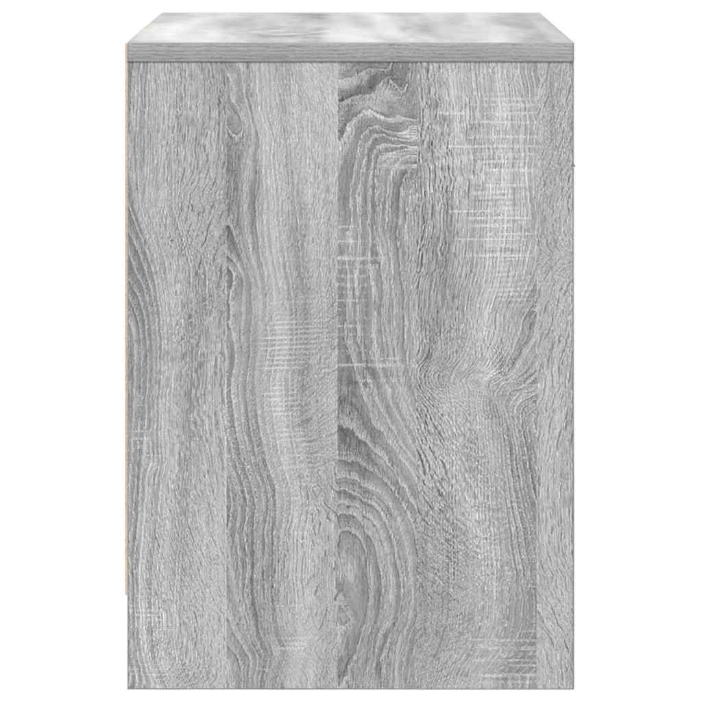Κομοδίνα 2 τεμ. με Συρτάρι Γκρι Sonoma 40x34x50 εκ. - Pakobazaar