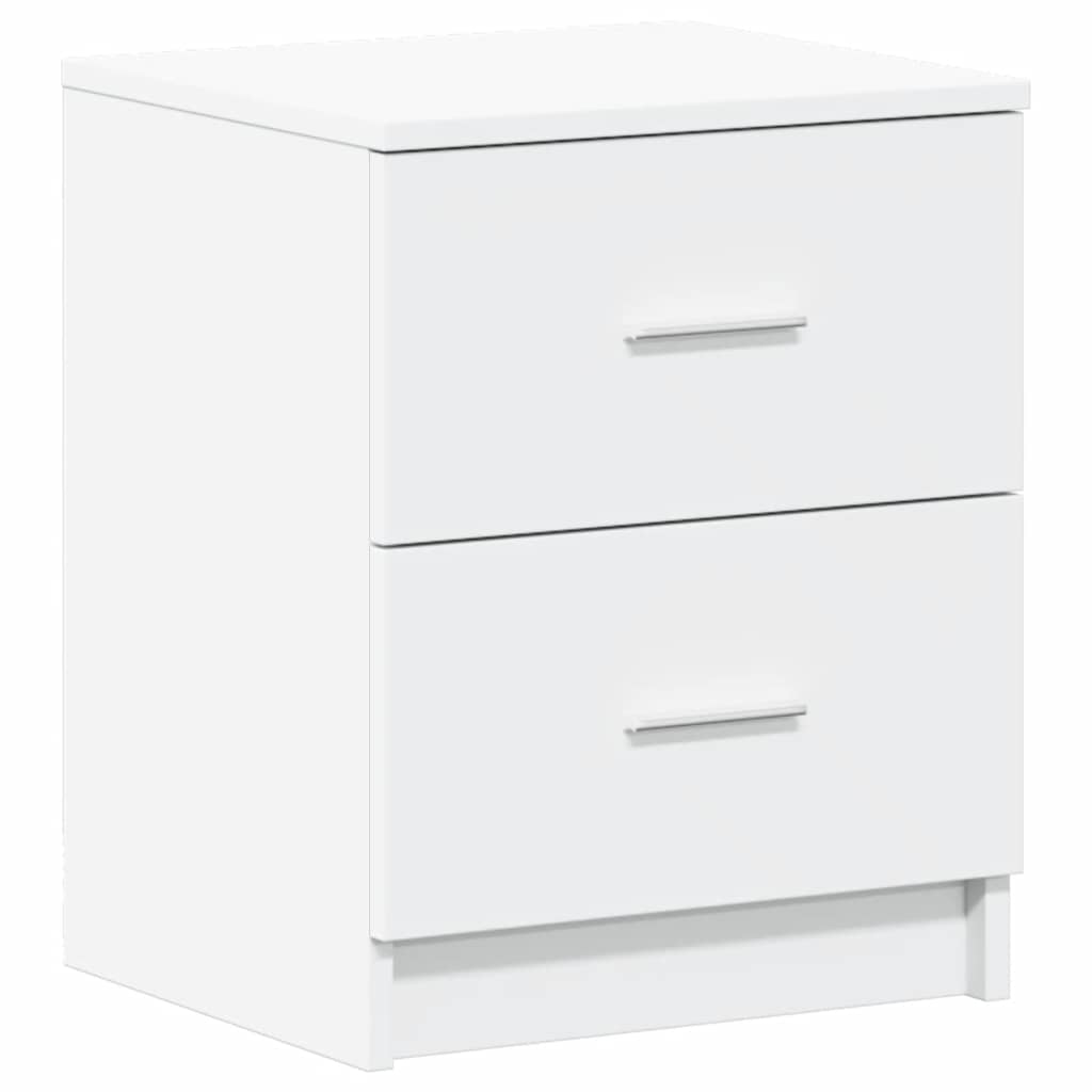 Κομοδίνο με 2 Συρτάρια Λευκό 40x36x50 εκ. - Pakobazaar