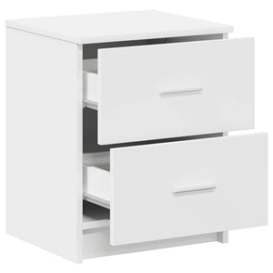 Κομοδίνο με 2 Συρτάρια Λευκό 40x36x50 εκ. - Pakobazaar