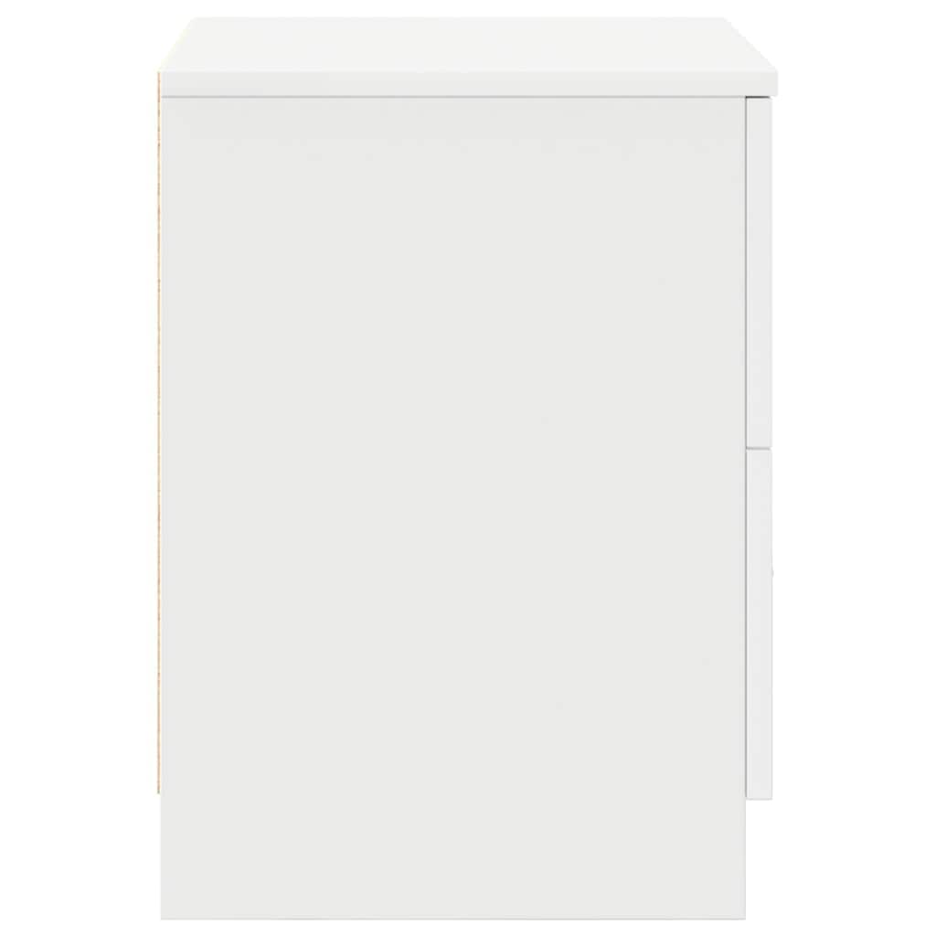 Κομοδίνο με 2 Συρτάρια Λευκό 40x36x50 εκ. - Pakobazaar