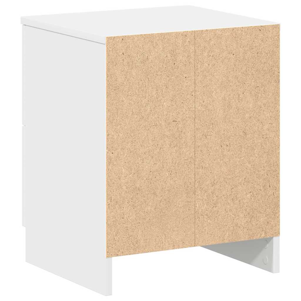 Κομοδίνο με 2 Συρτάρια Λευκό 40x36x50 εκ. - Pakobazaar