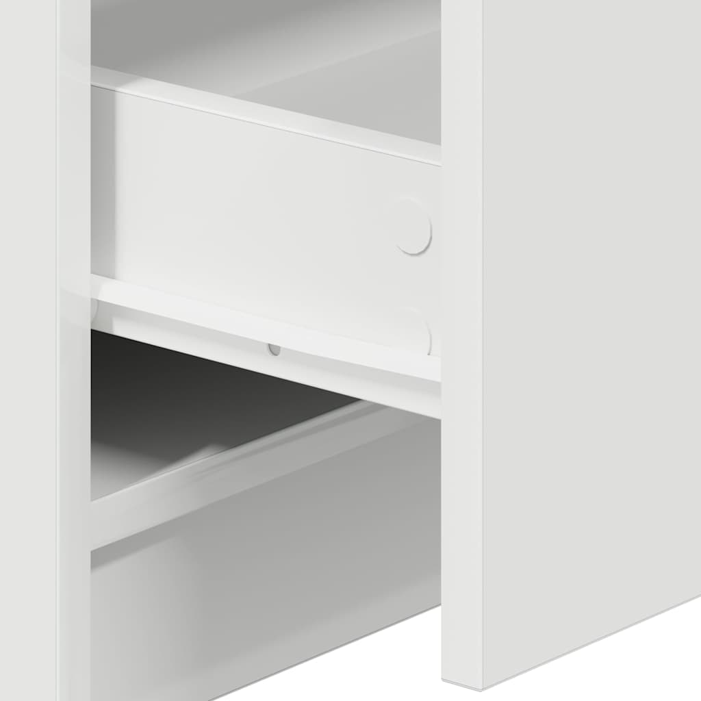 Κομοδίνο με 2 Συρτάρια Λευκό 40x36x50 εκ. - Pakobazaar