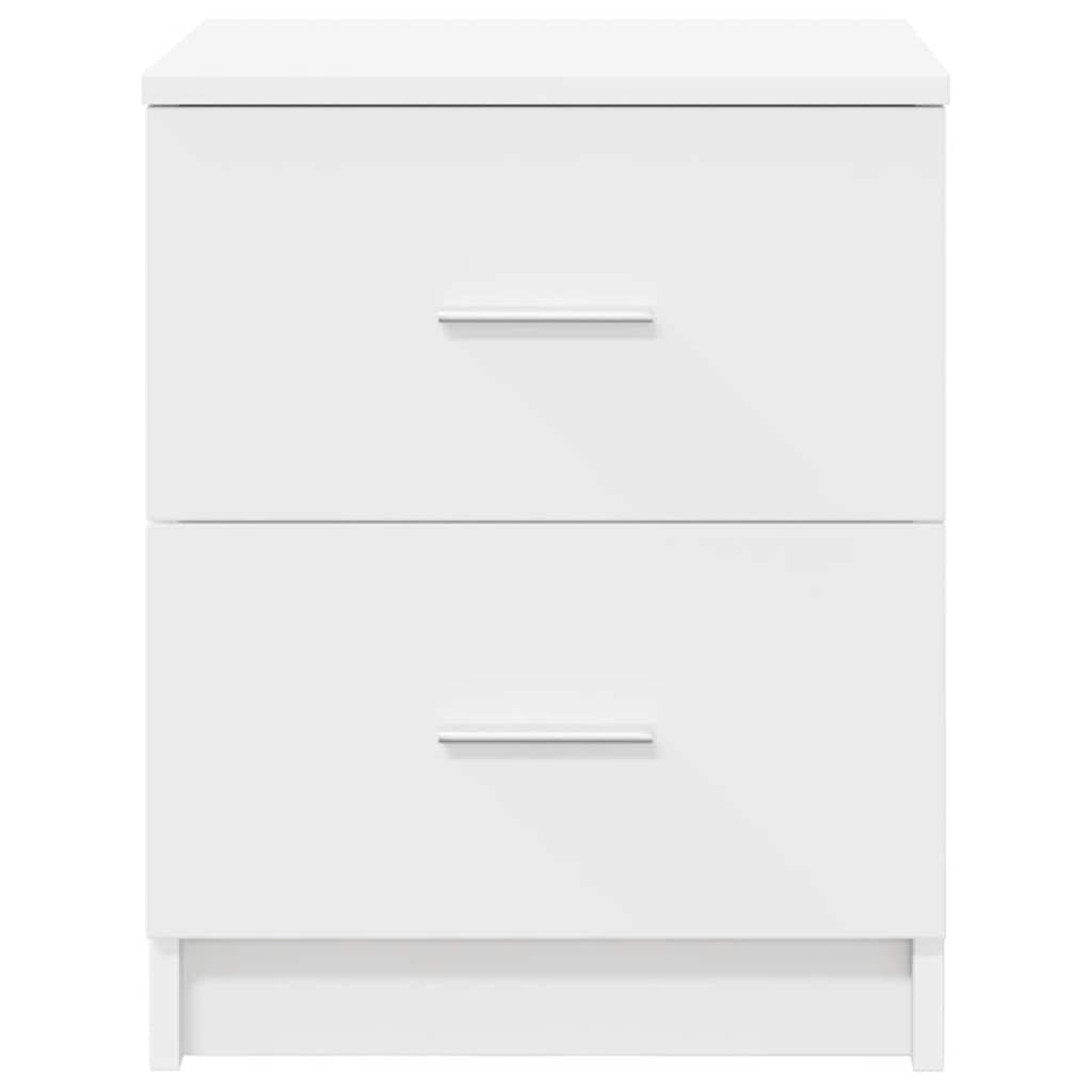 Κομοδίνα 2 τεμ. με 2 Συρτάρια Λευκά 40x36x50 εκ. - Pakobazaar