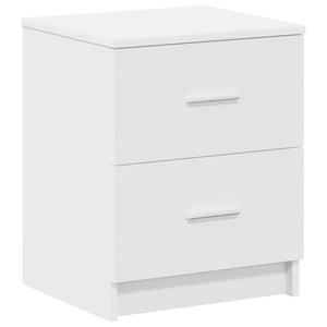 Κομοδίνα 2 τεμ. με 2 Συρτάρια Λευκά 40x36x50 εκ. - Pakobazaar