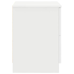 Κομοδίνα 2 τεμ. με 2 Συρτάρια Λευκά 40x36x50 εκ. - Pakobazaar