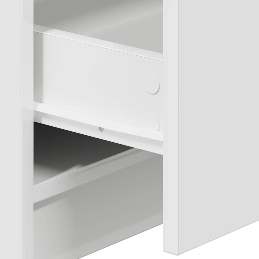 Κομοδίνα 2 τεμ. με 2 Συρτάρια Λευκά 40x36x50 εκ. - Pakobazaar