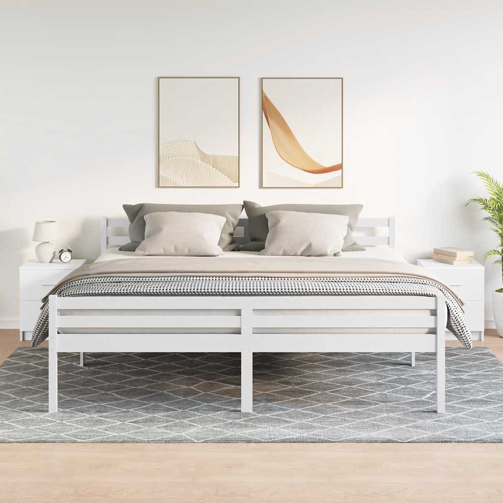 Κομοδίνα 2 τεμ. με 2 Συρτάρια Λευκά 40x36x50 εκ. - Pakobazaar