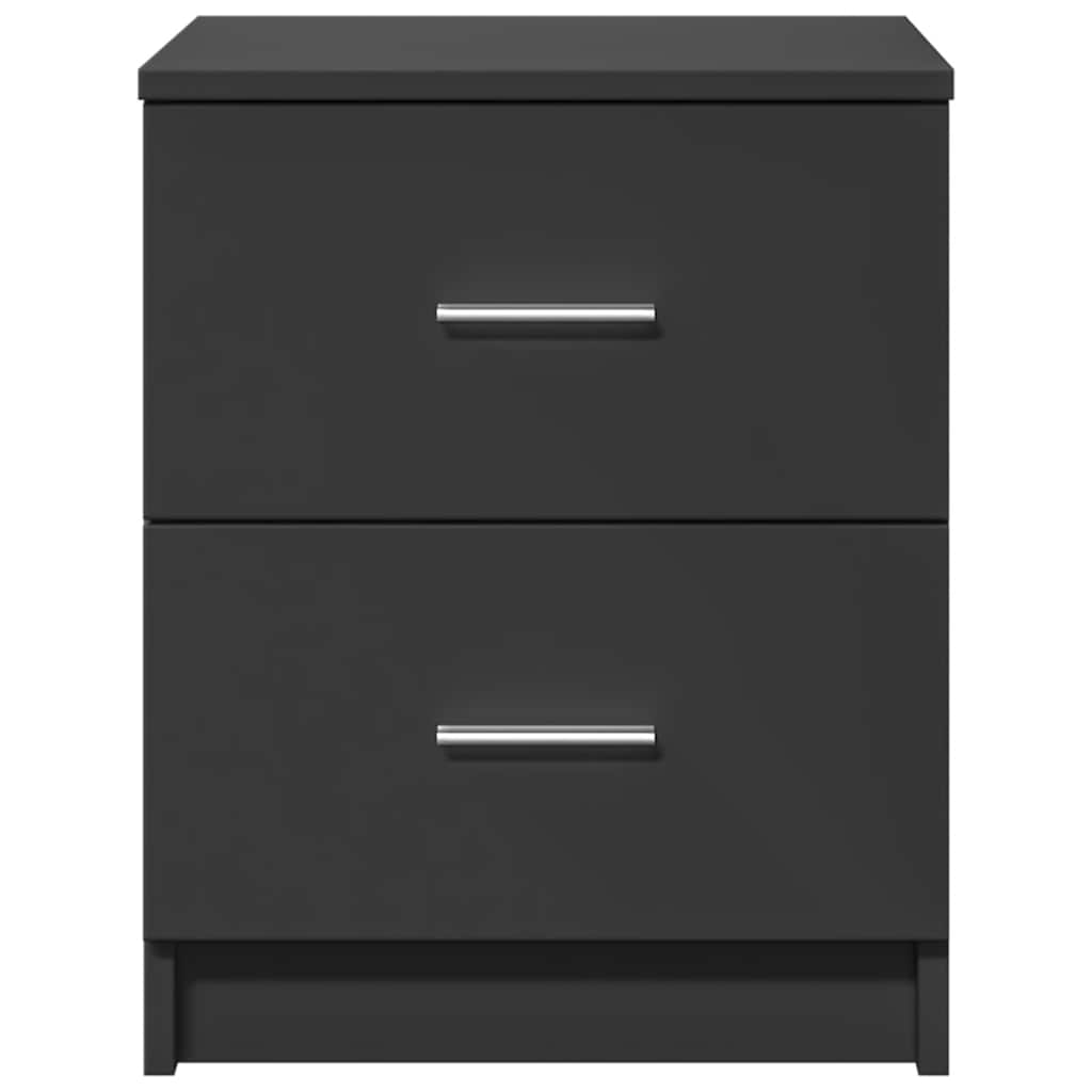 Κομοδίνο με 2 Συρτάρια Μαύρο 40x36x50 εκ. - Pakobazaar
