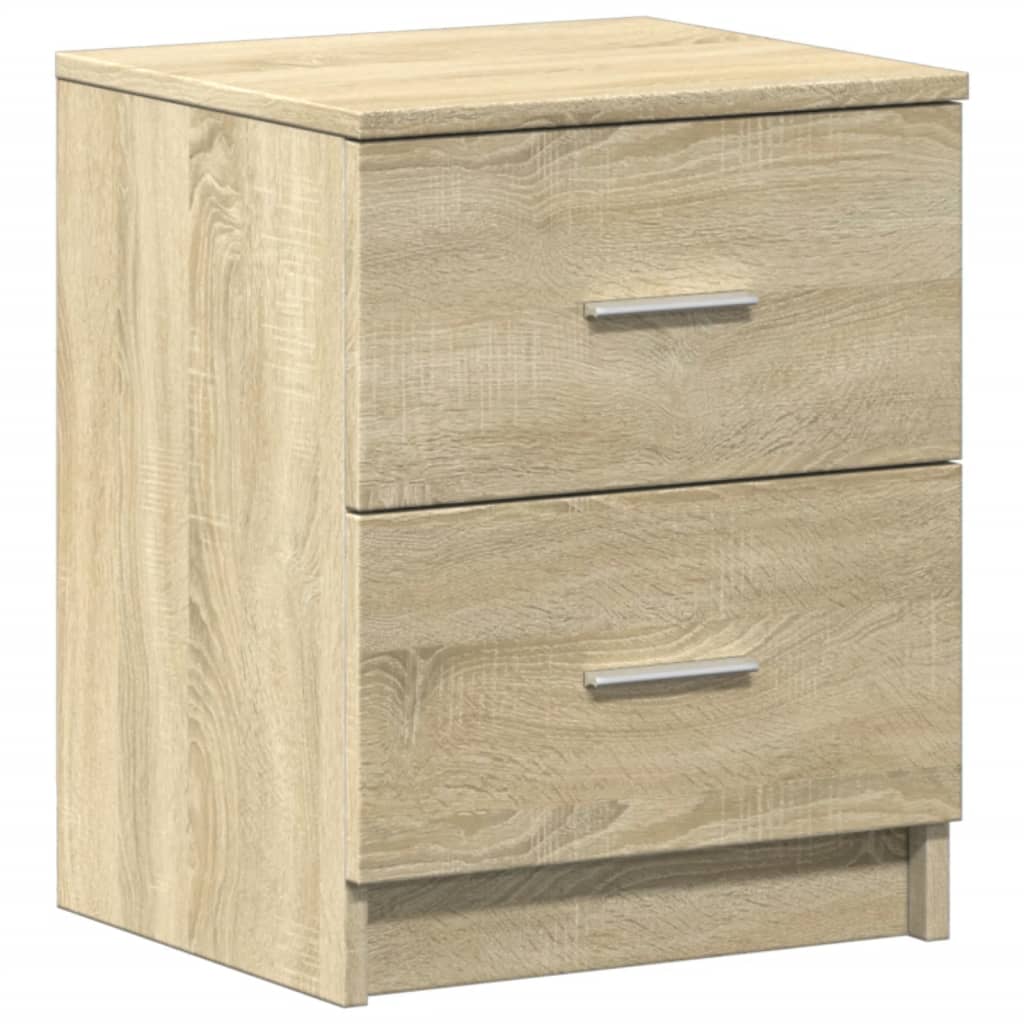 Κομοδίνο με 2 Συρτάρια Χρώμα Sonoma Δρυς 40x36x50 εκ. - Pakobazaar