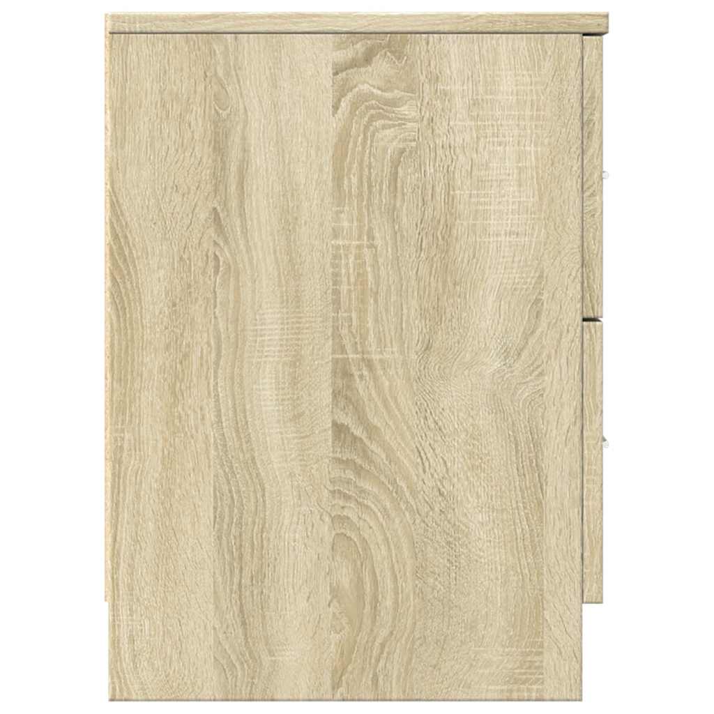 Κομοδίνο με 2 Συρτάρια Χρώμα Sonoma Δρυς 40x36x50 εκ. - Pakobazaar