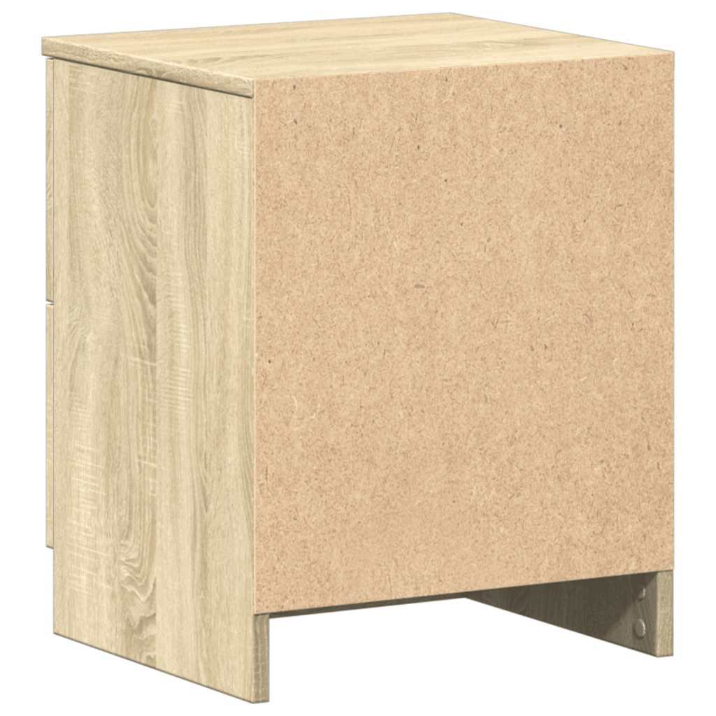 Κομοδίνο με 2 Συρτάρια Χρώμα Sonoma Δρυς 40x36x50 εκ. - Pakobazaar
