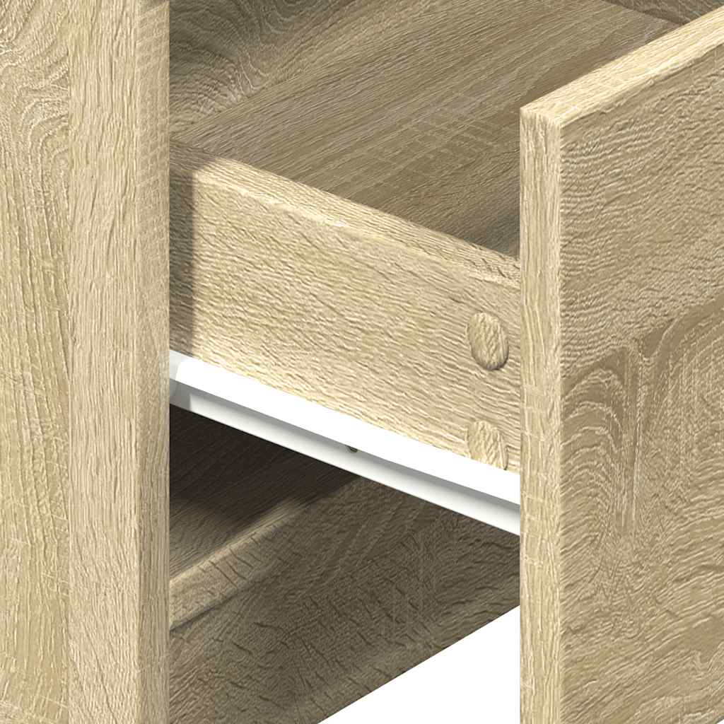 Κομοδίνο με 2 Συρτάρια Χρώμα Sonoma Δρυς 40x36x50 εκ. - Pakobazaar