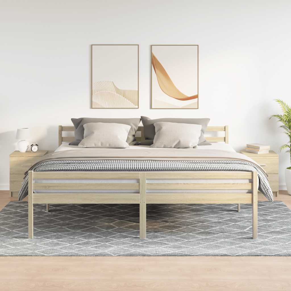 Κομοδίνα 2 τεμ. με 2 Συρτάρια, Χρώμα Sonoma Δρυς 40x36x50 εκ. - Pakobazaar
