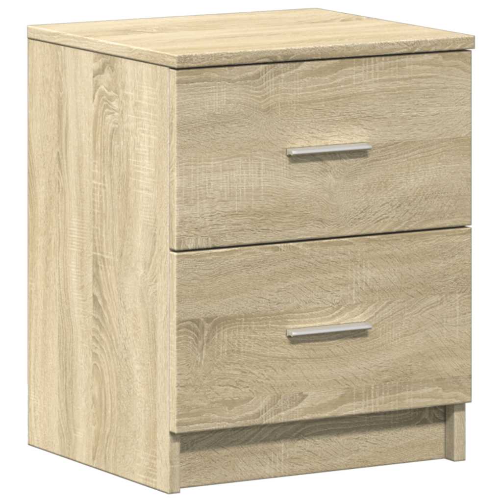 Κομοδίνα 2 τεμ. με 2 Συρτάρια, Χρώμα Sonoma Δρυς 40x36x50 εκ. - Pakobazaar