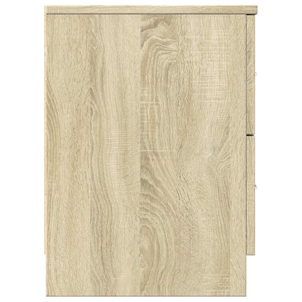 Κομοδίνα 2 τεμ. με 2 Συρτάρια, Χρώμα Sonoma Δρυς 40x36x50 εκ. - Pakobazaar