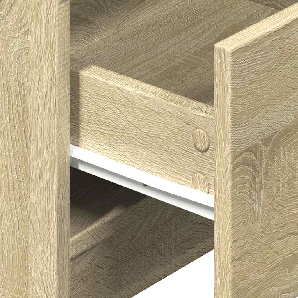 Κομοδίνα 2 τεμ. με 2 Συρτάρια, Χρώμα Sonoma Δρυς 40x36x50 εκ. - Pakobazaar