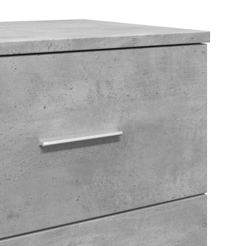 Κομοδίνο με 2 Συρτάρια Γκρι Σκυρόδεμα 40x36x50 εκ. - Pakobazaar