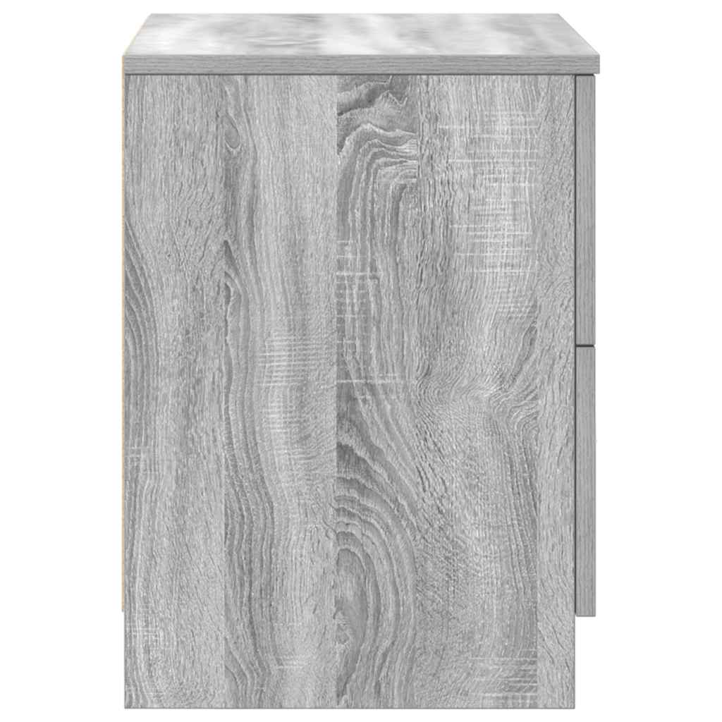 Κομοδίνο με 2 Συρτάρια Γκρι Sonoma 40x36x50 εκ. - Pakobazaar