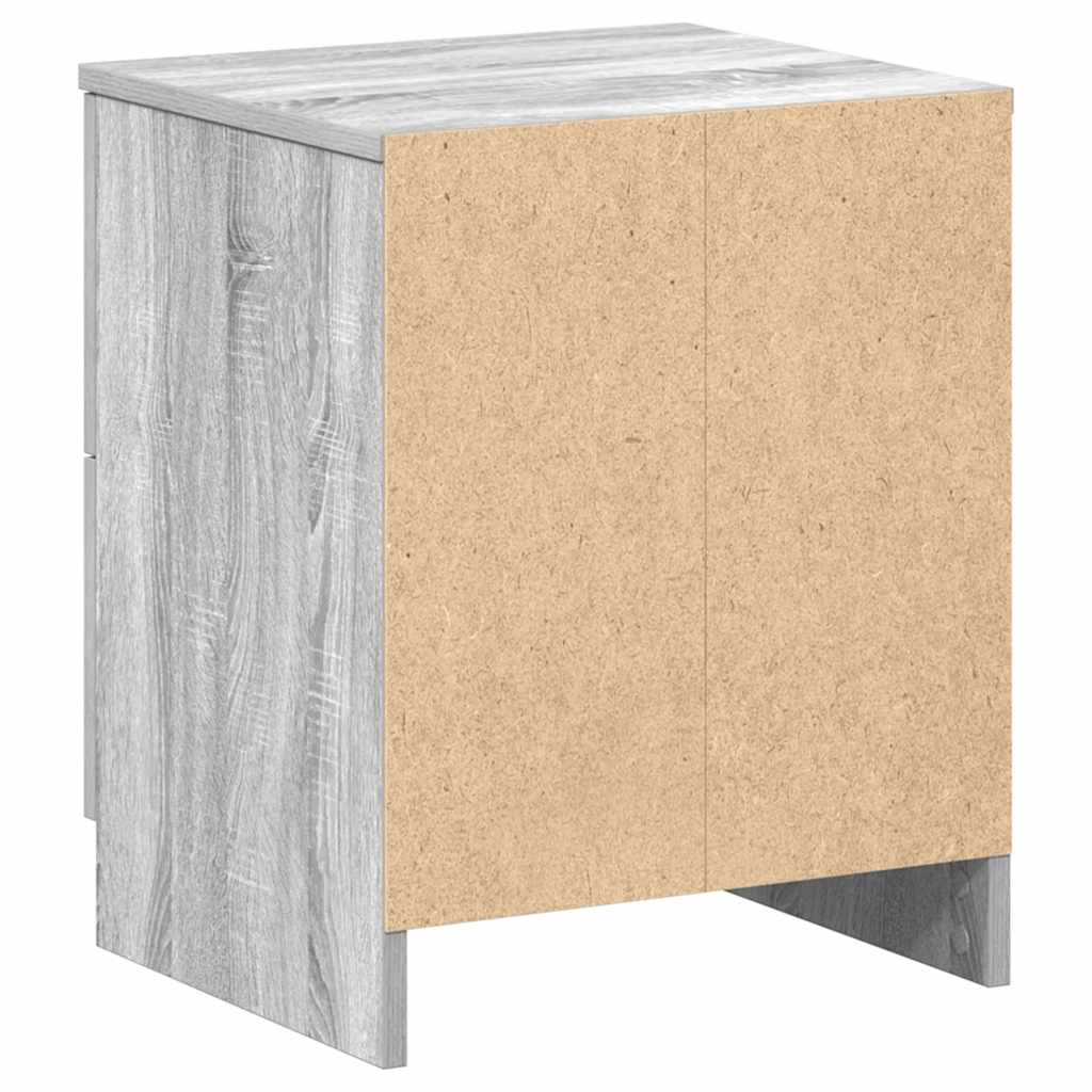 Κομοδίνο με 2 Συρτάρια Γκρι Sonoma 40x36x50 εκ. - Pakobazaar