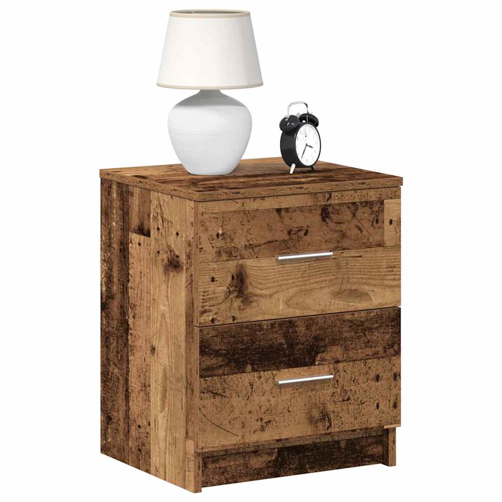 Κομοδίνο με 2 Συρτάρια από Παλιό Ξύλο 40x36x50 εκ. - Pakobazaar