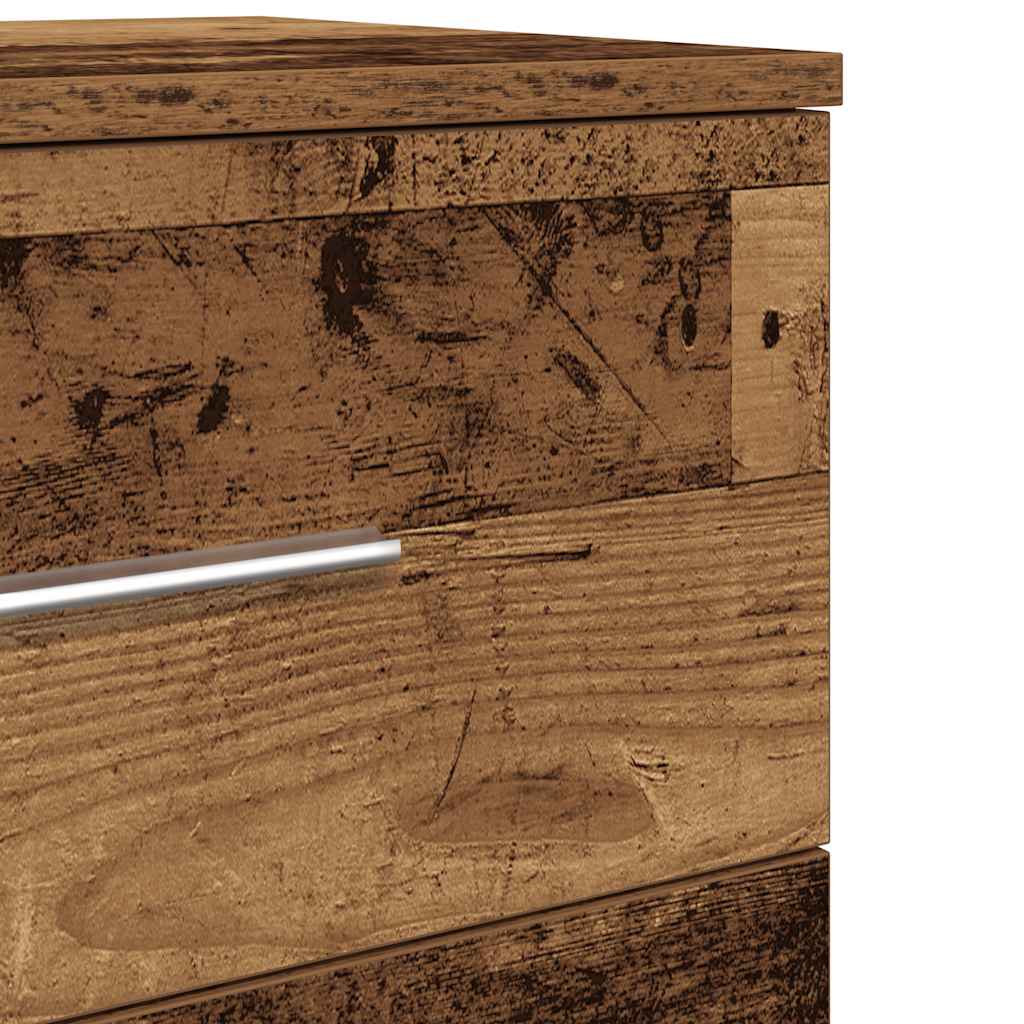 Κομοδίνα 2 τεμ. με 2 Συρτάρια από Παλιό Ξύλο 40x36x50 εκ. - Pakobazaar