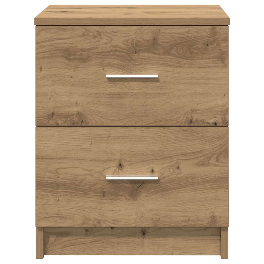 Κομοδίνο με 2 Συρτάρια σε Χρώμα Δρυς Artisan 40x36x50 εκ. - Pakobazaar