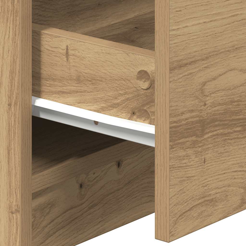 Κομοδίνο με 2 Συρτάρια σε Χρώμα Δρυς Artisan 40x36x50 εκ. - Pakobazaar