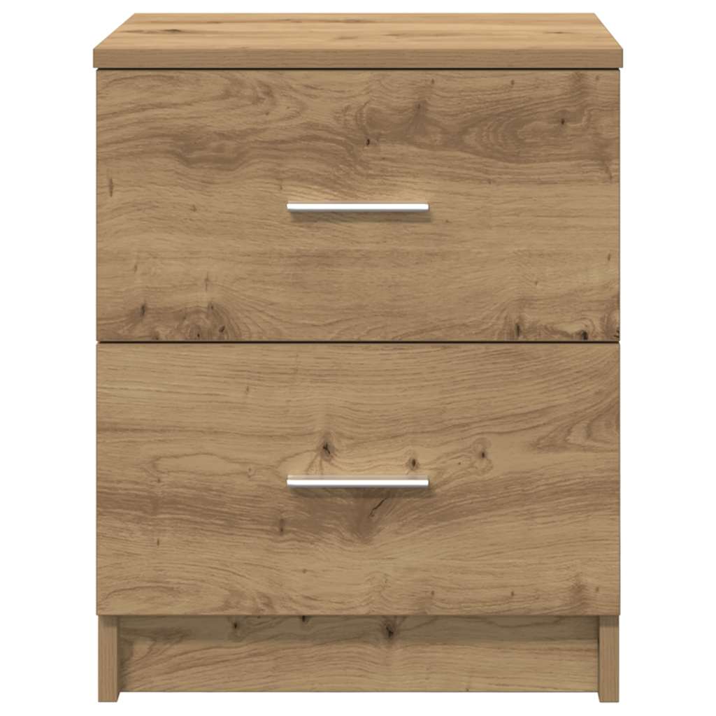 Κομοδίνα 2 τεμ. με 2 Συρτάρια, Ξύλο Artisan Oak 40x36x50 εκ. - Pakobazaar