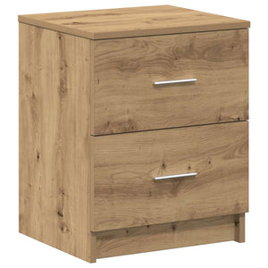 Κομοδίνα 2 τεμ. με 2 Συρτάρια, Ξύλο Artisan Oak 40x36x50 εκ. - Pakobazaar
