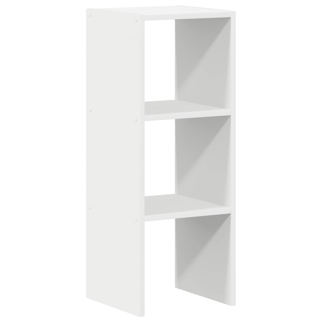 Βιβλιοθήκη στοιβαζόμενη Λευκό 30x30x80 cm Ξύλινη κατασκευή - Pakobazaar