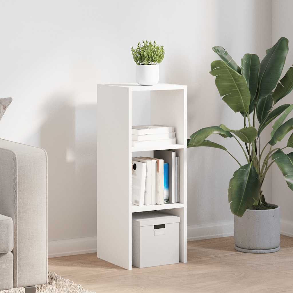 Βιβλιοθήκη στοιβαζόμενη Λευκό 30x30x80 cm Ξύλινη κατασκευή - Pakobazaar