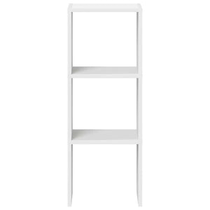 Βιβλιοθήκη στοιβαζόμενη Λευκό 30x30x80 cm Ξύλινη κατασκευή - Pakobazaar
