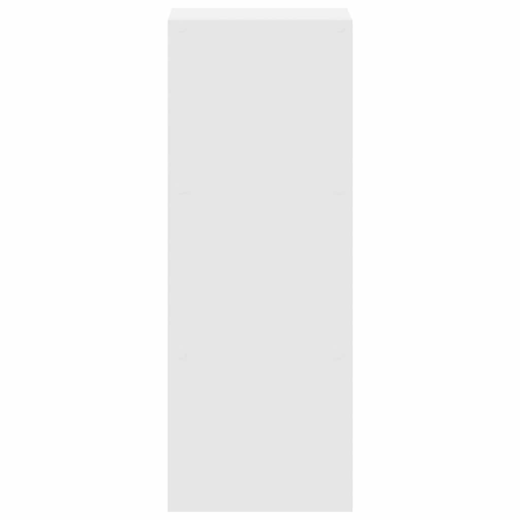 Βιβλιοθήκη στοιβαζόμενη Λευκό 30x30x80 cm Ξύλινη κατασκευή - Pakobazaar