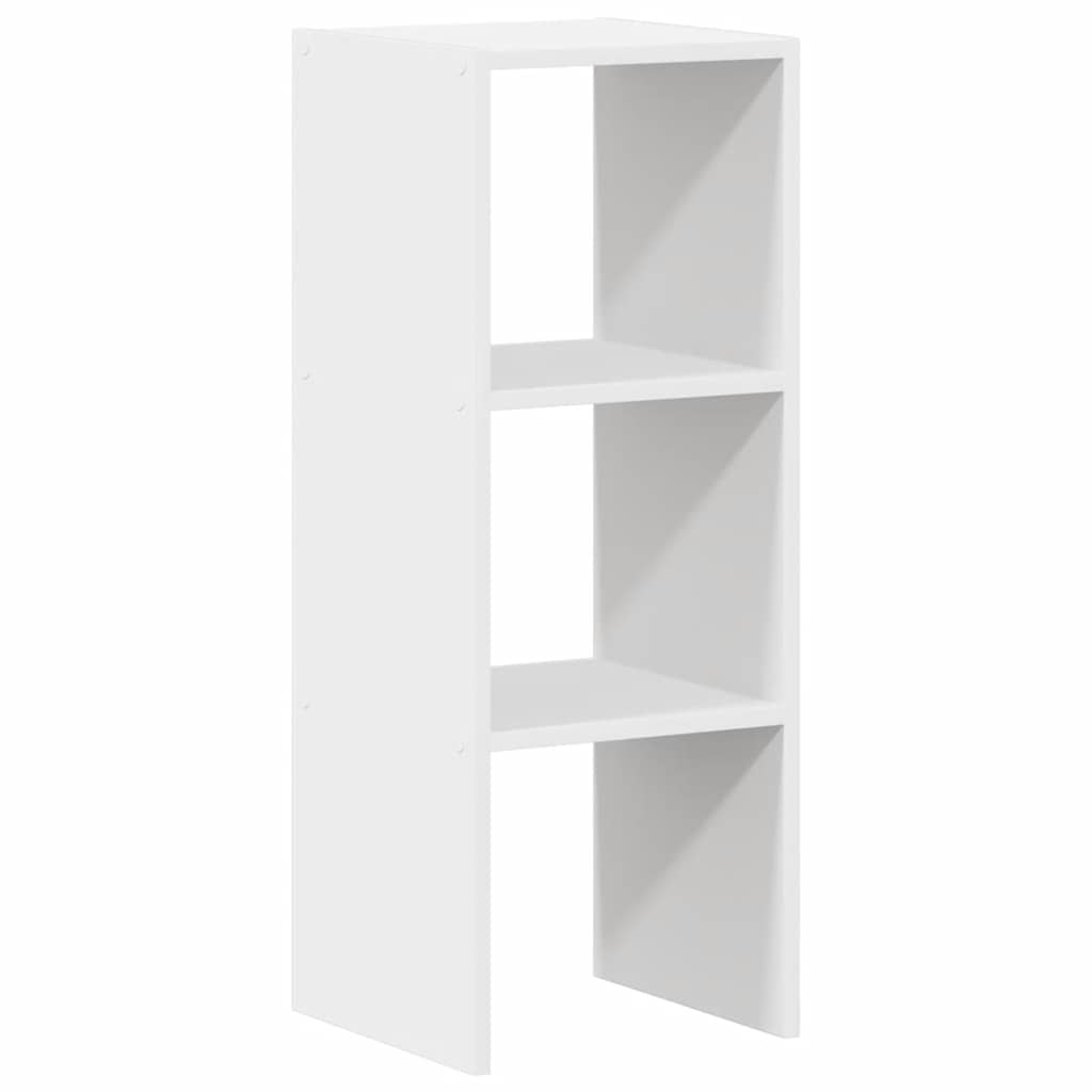 Βιβλιοθήκη στοιβαζόμενη Λευκό 30x30x80 cm Ξύλινη κατασκευή - Pakobazaar