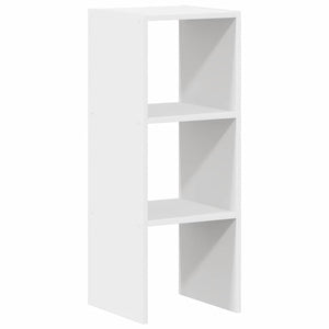 Βιβλιοθήκη στοιβαζόμενη Λευκό 30x30x80 cm Ξύλινη κατασκευή - Pakobazaar