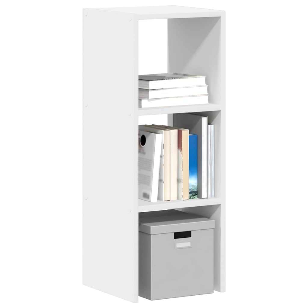 Βιβλιοθήκη στοιβαζόμενη Λευκό 30x30x80 cm Ξύλινη κατασκευή - Pakobazaar