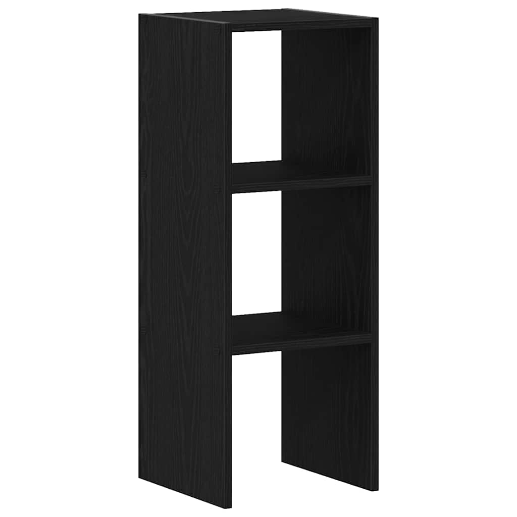 Βιβλιοθήκη στοιβαζόμενη Μαύρη δρυς 30x30x80 cm