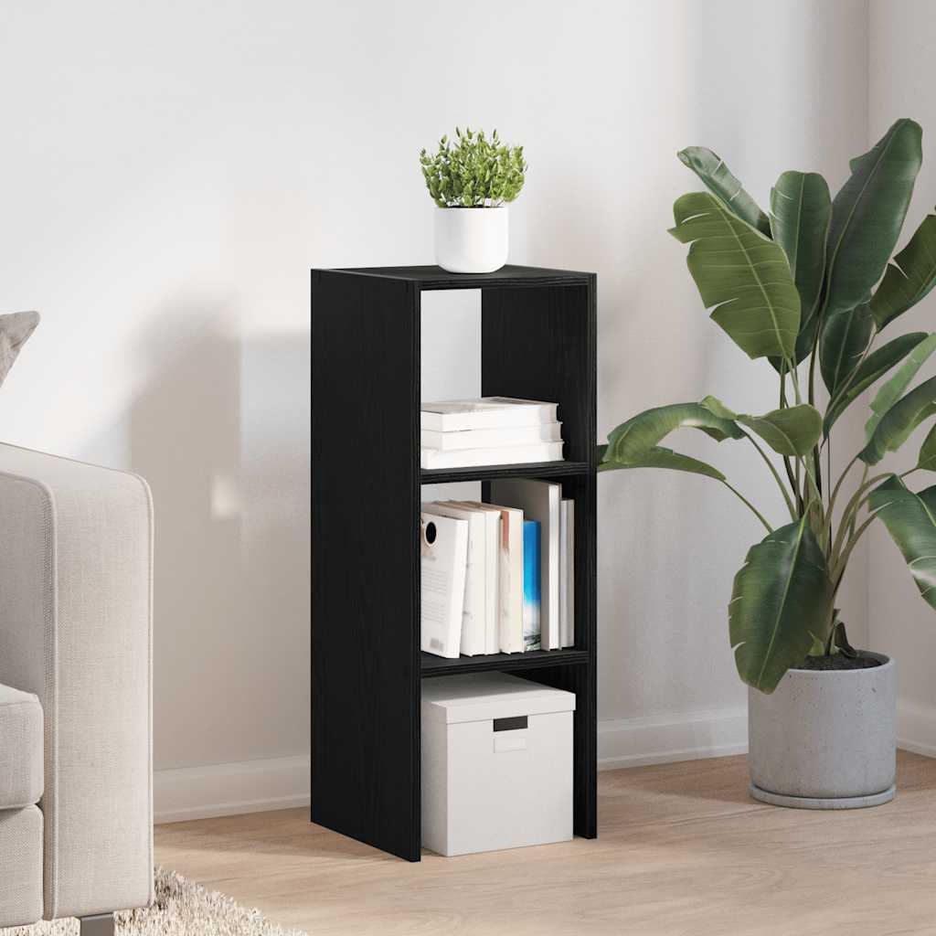 Βιβλιοθήκη στοιβαζόμενη Μαύρη δρυς 30x30x80 cm