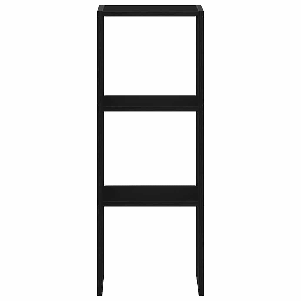 Βιβλιοθήκη στοιβαζόμενη Μαύρη δρυς 30x30x80 cm