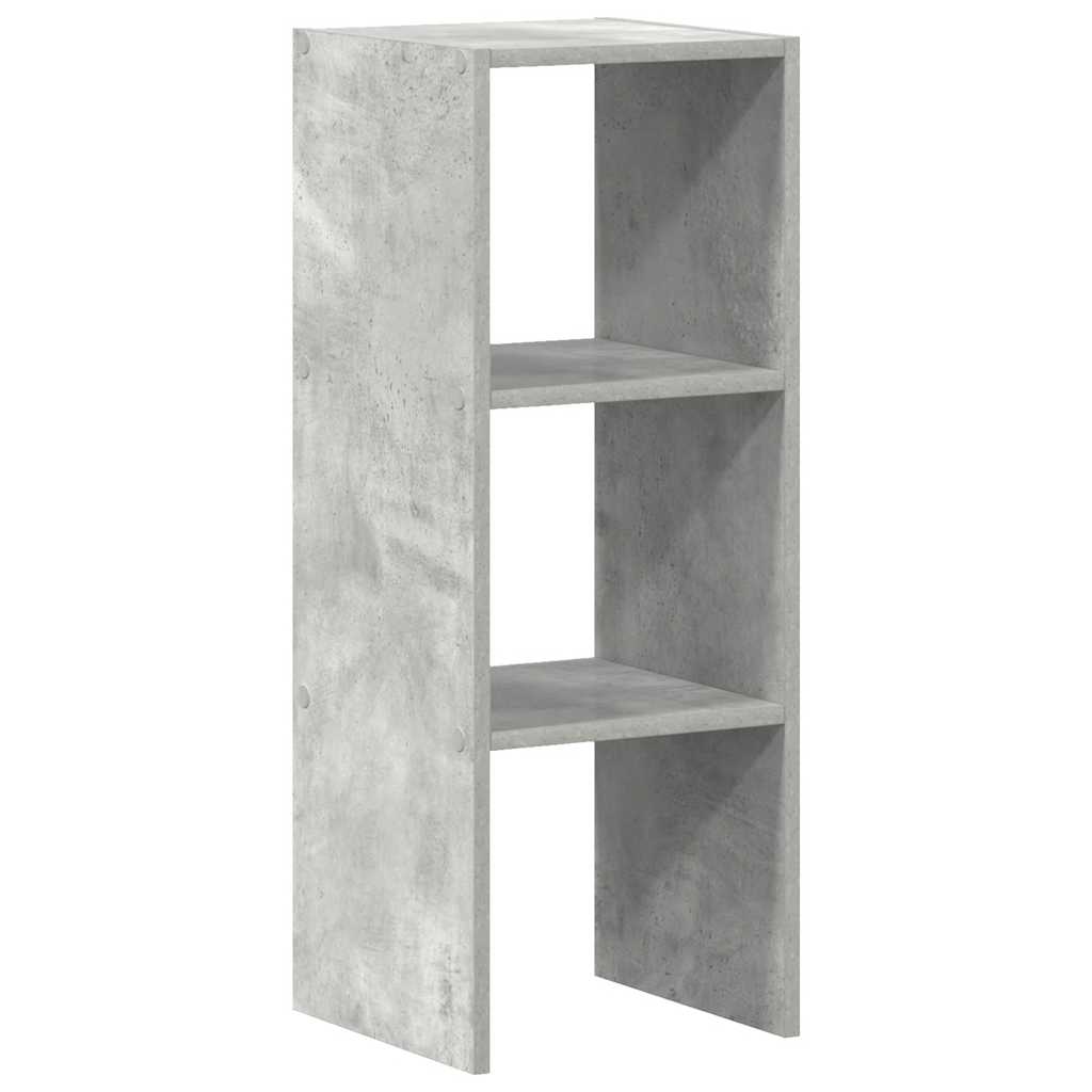 Βιβλιοθήκη Στοιβαζόμενα Γκρι Σκυροδ. 30x30x80 εκ. Επεξ. Ξύλο - Pakobazaar